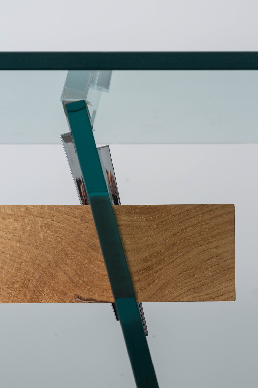 Compression Table by Philippe Starck for GLAS ITALIA in Glass and Wood