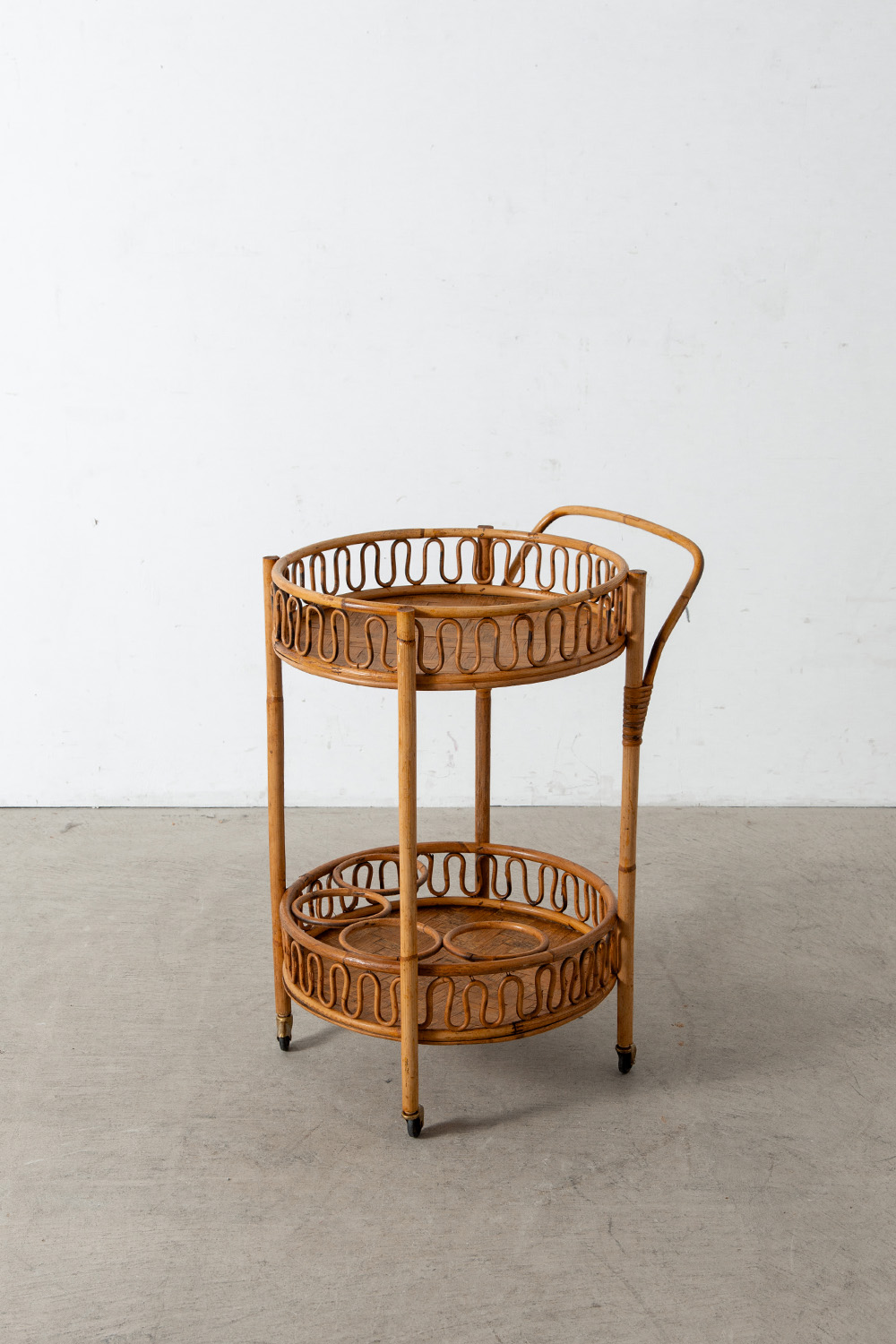 Vintage Trolley in Bamboo and Rattan