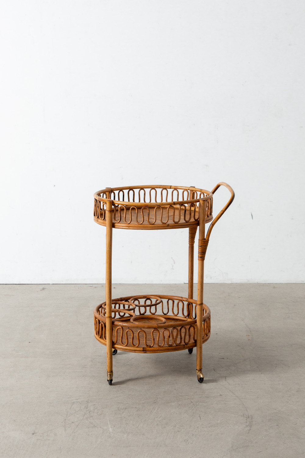 Vintage Trolley in Bamboo and Rattan