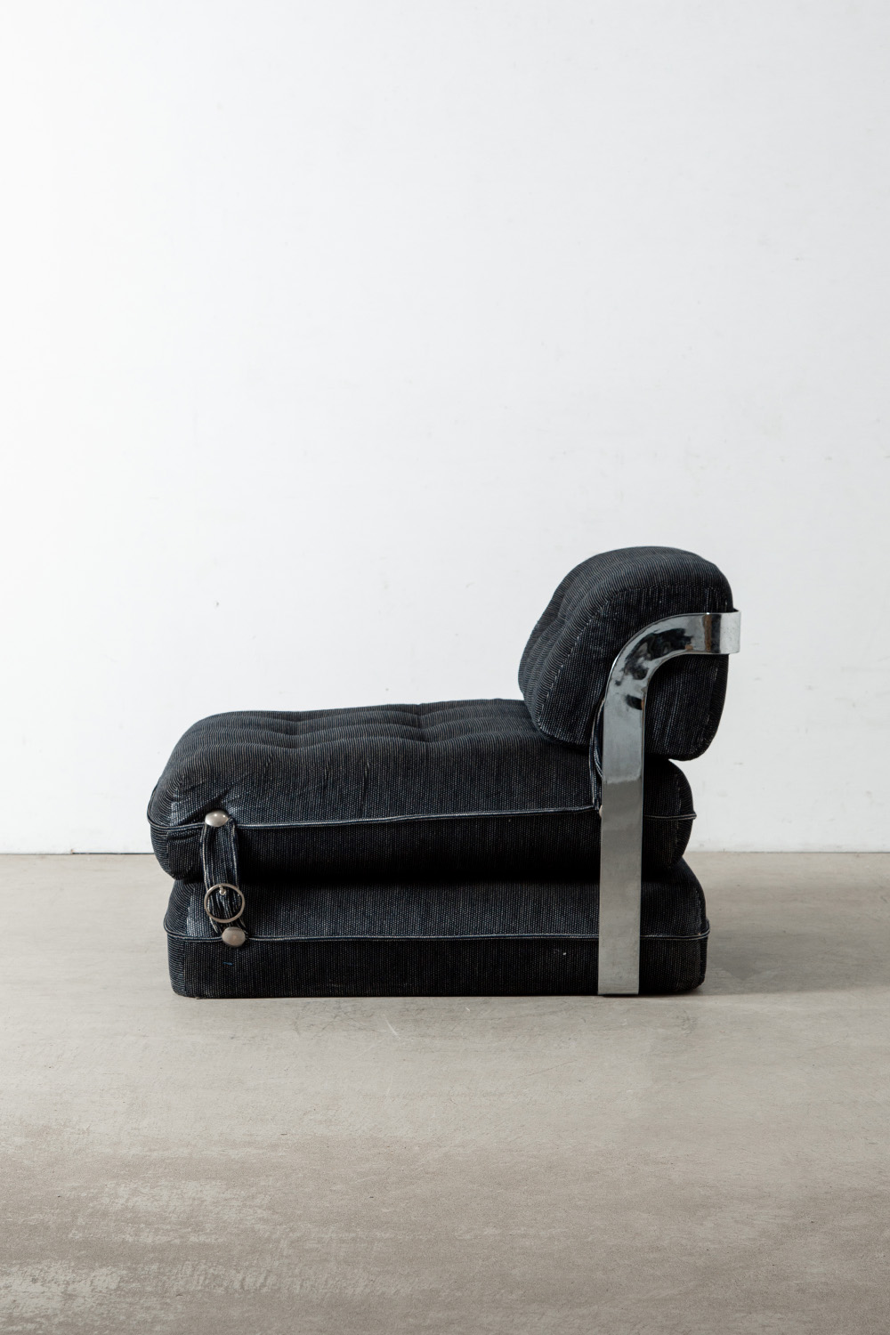 Vintage Sofa in Wood , Metal and Velvet