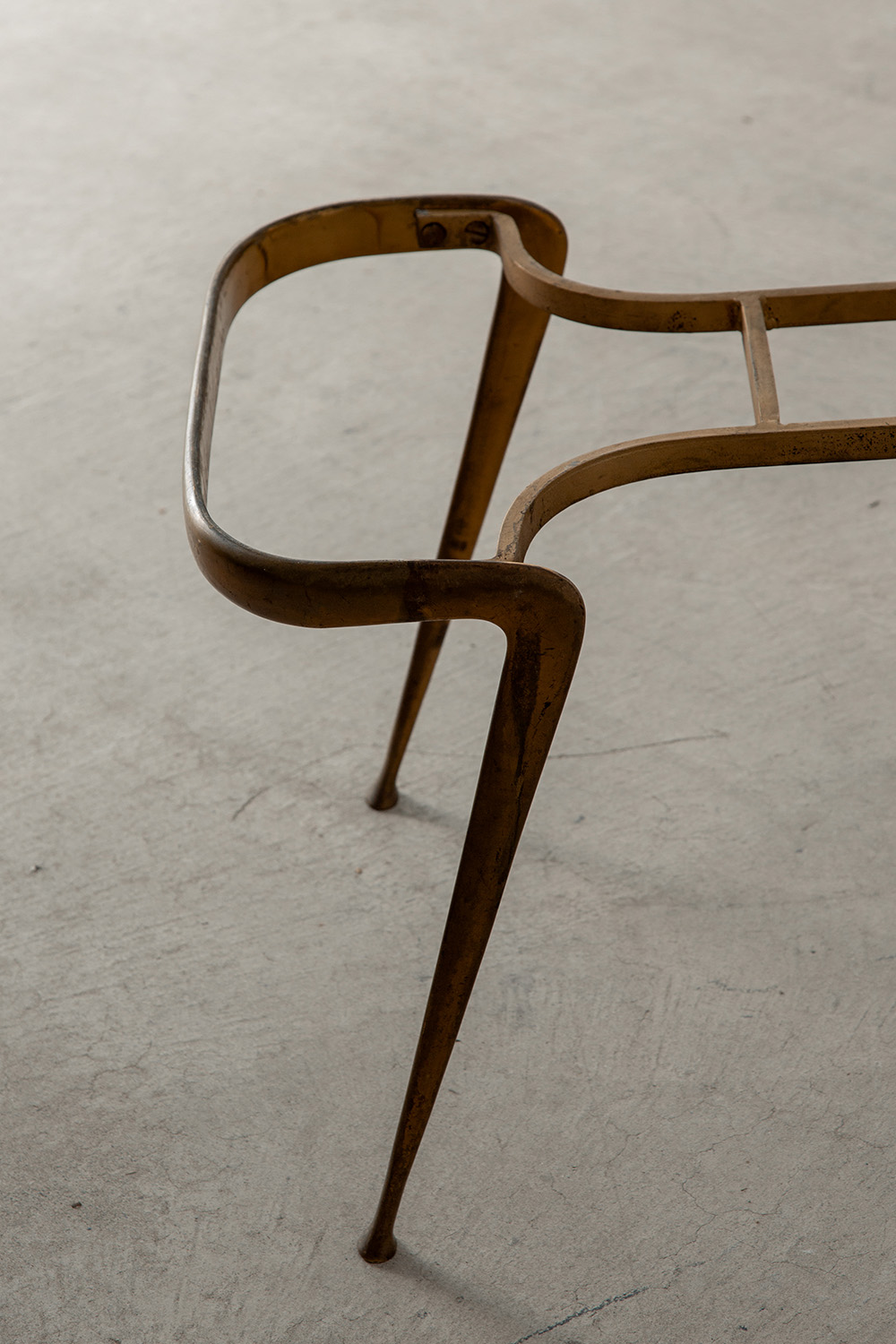 Coffee Table by Cesare Lacca in Brass and Marble