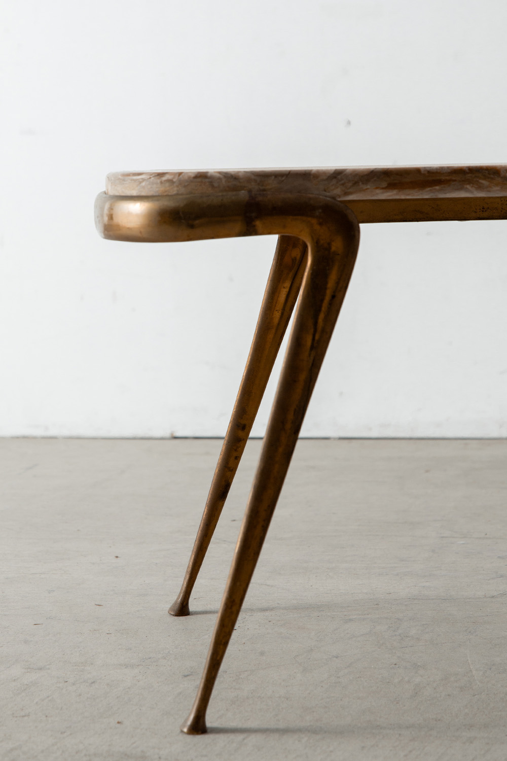 Coffee Table by Cesare Lacca in Brass and Marble