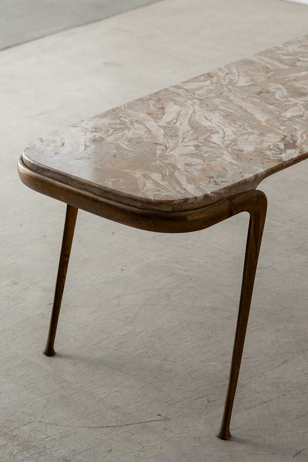 Coffee Table by Cesare Lacca in Brass and Marble