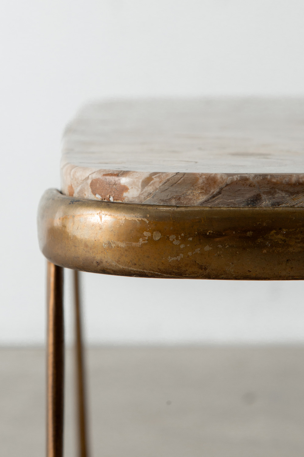 Coffee Table by Cesare Lacca in Brass and Marble