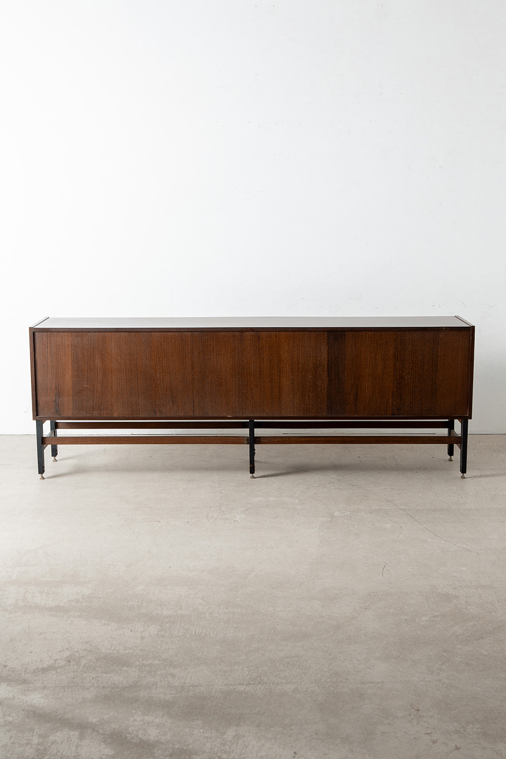 Italian Vintage Sideboard in Wood and Chrome
