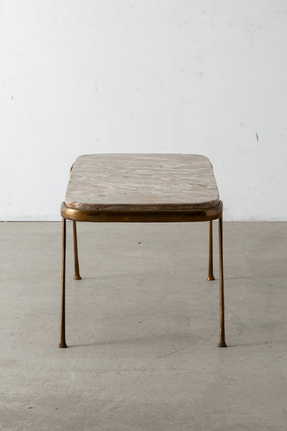 Coffee Table by Cesare Lacca in Brass and Marble