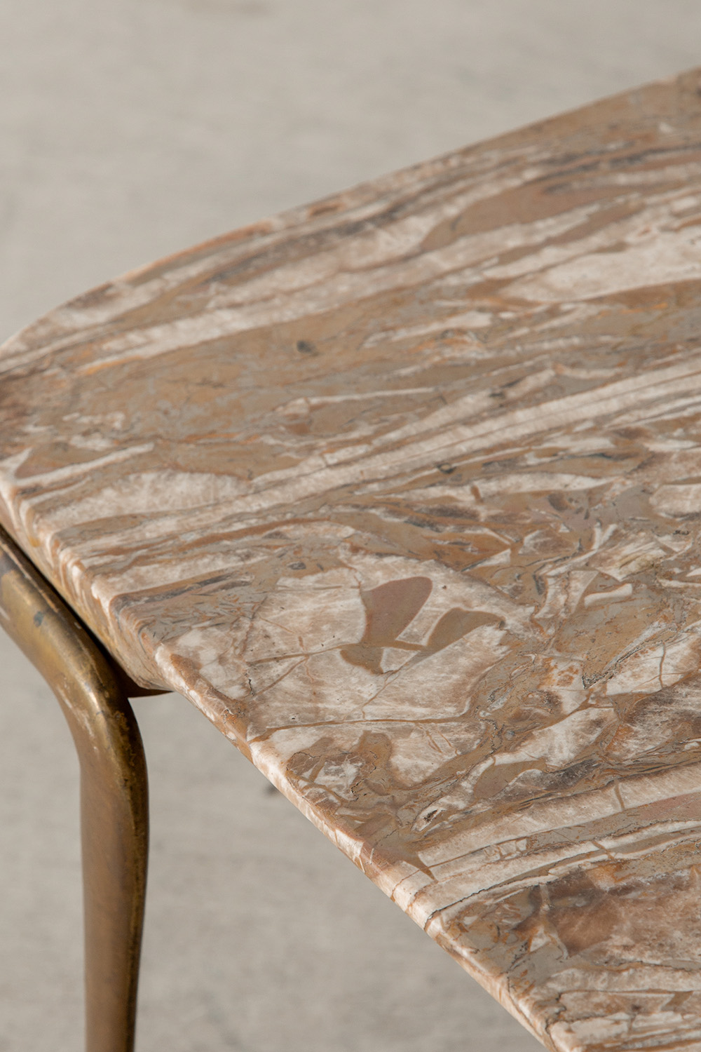 Coffee Table by Cesare Lacca in Brass and Marble