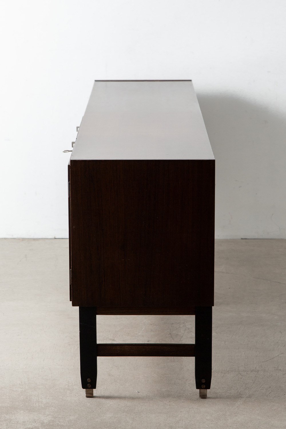 Italian Vintage Sideboard in Wood and Chrome