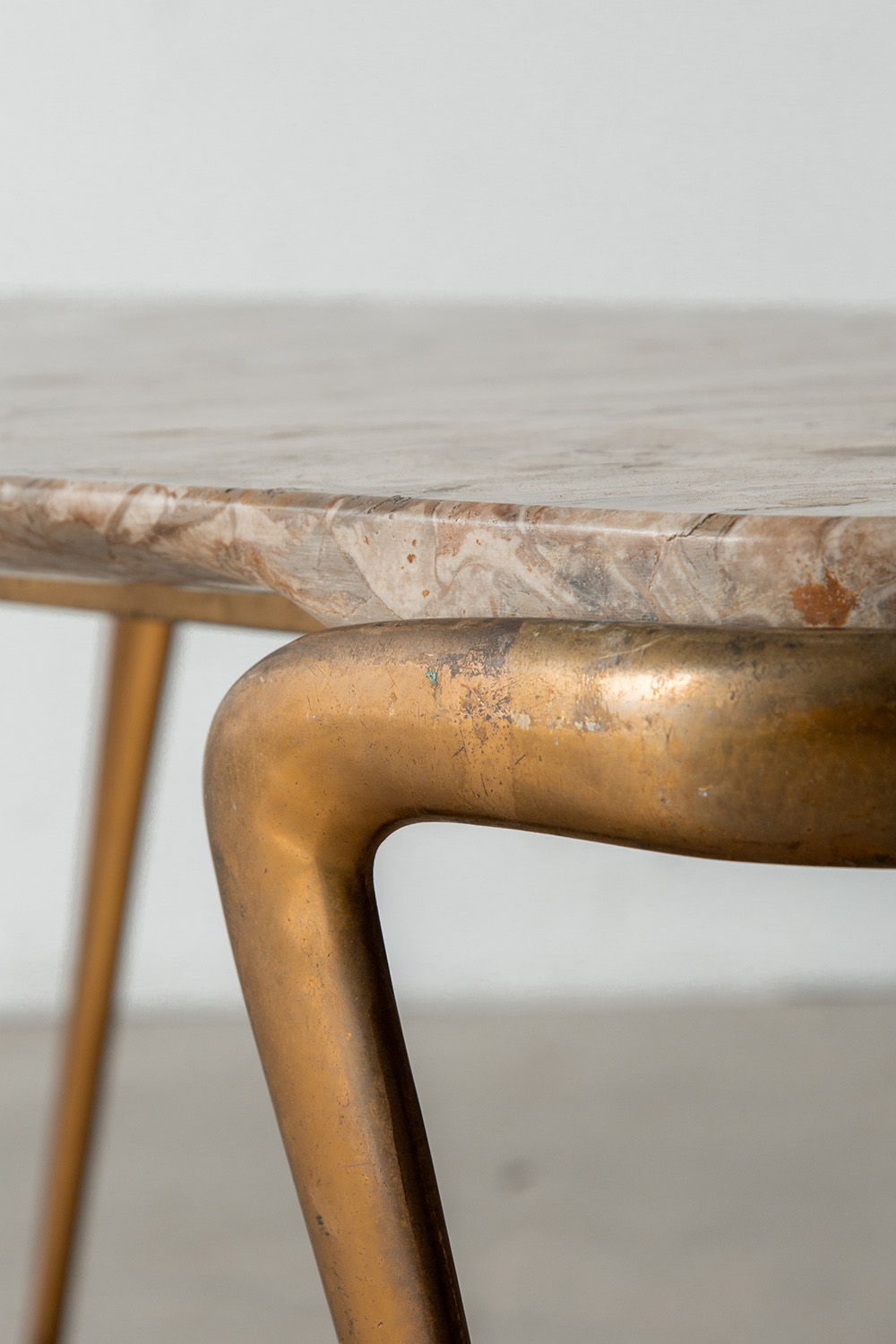 Coffee Table by Cesare Lacca in Brass and Marble