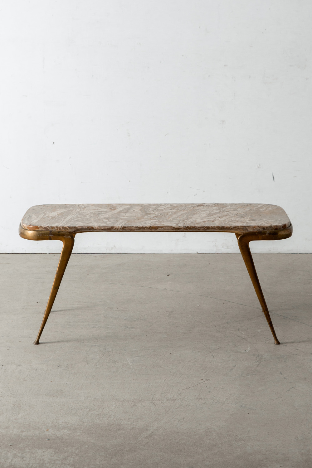 Coffee Table by Cesare Lacca in Brass and Marble