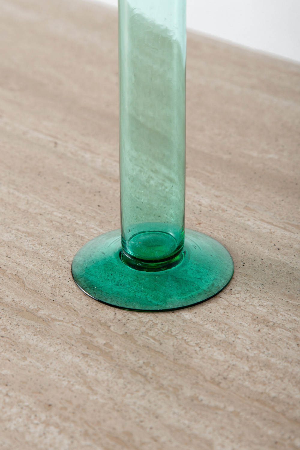 Flower Vase in Glass and Green