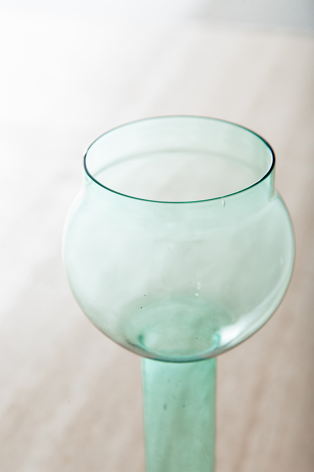 Flower Vase in Glass and Green