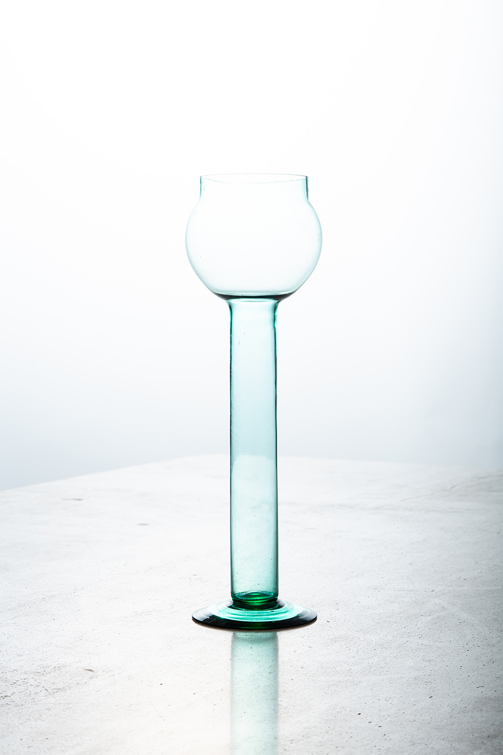 Flower Vase in Glass and Green
