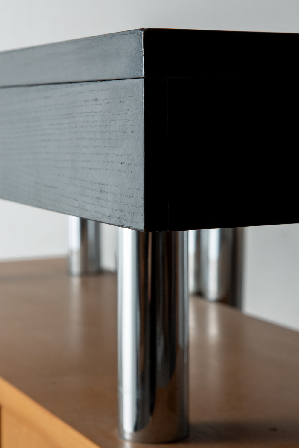 Bar Counter Table & Stool Set in Wood , Steel and Fabric