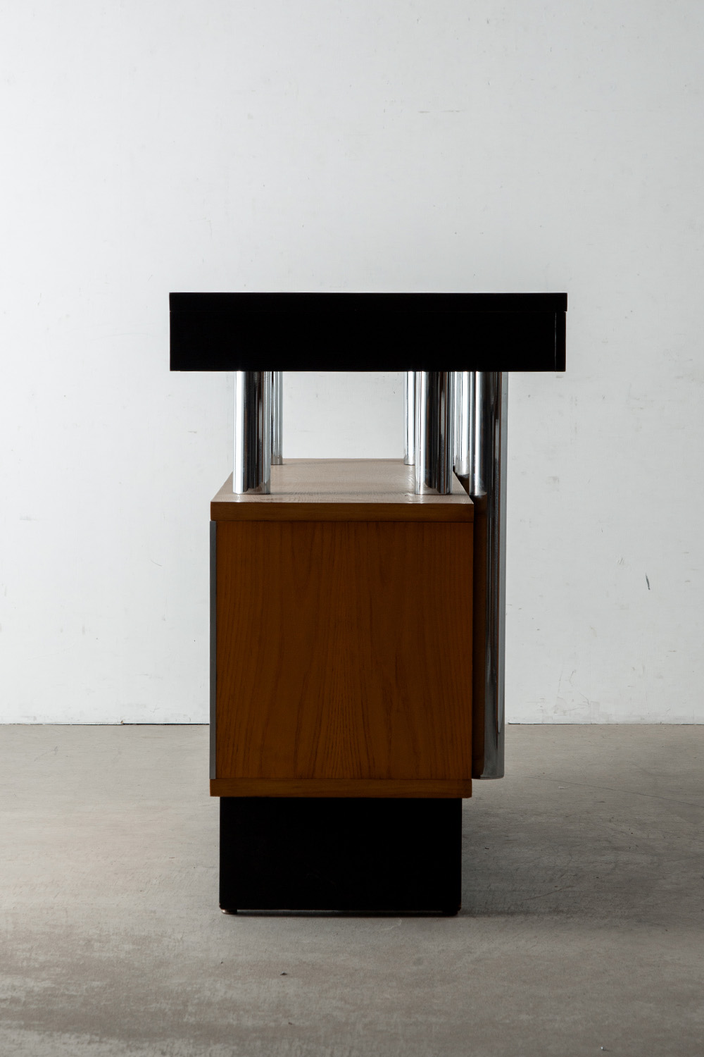 Bar Counter Table & Stool Set in Wood , Steel and Fabric