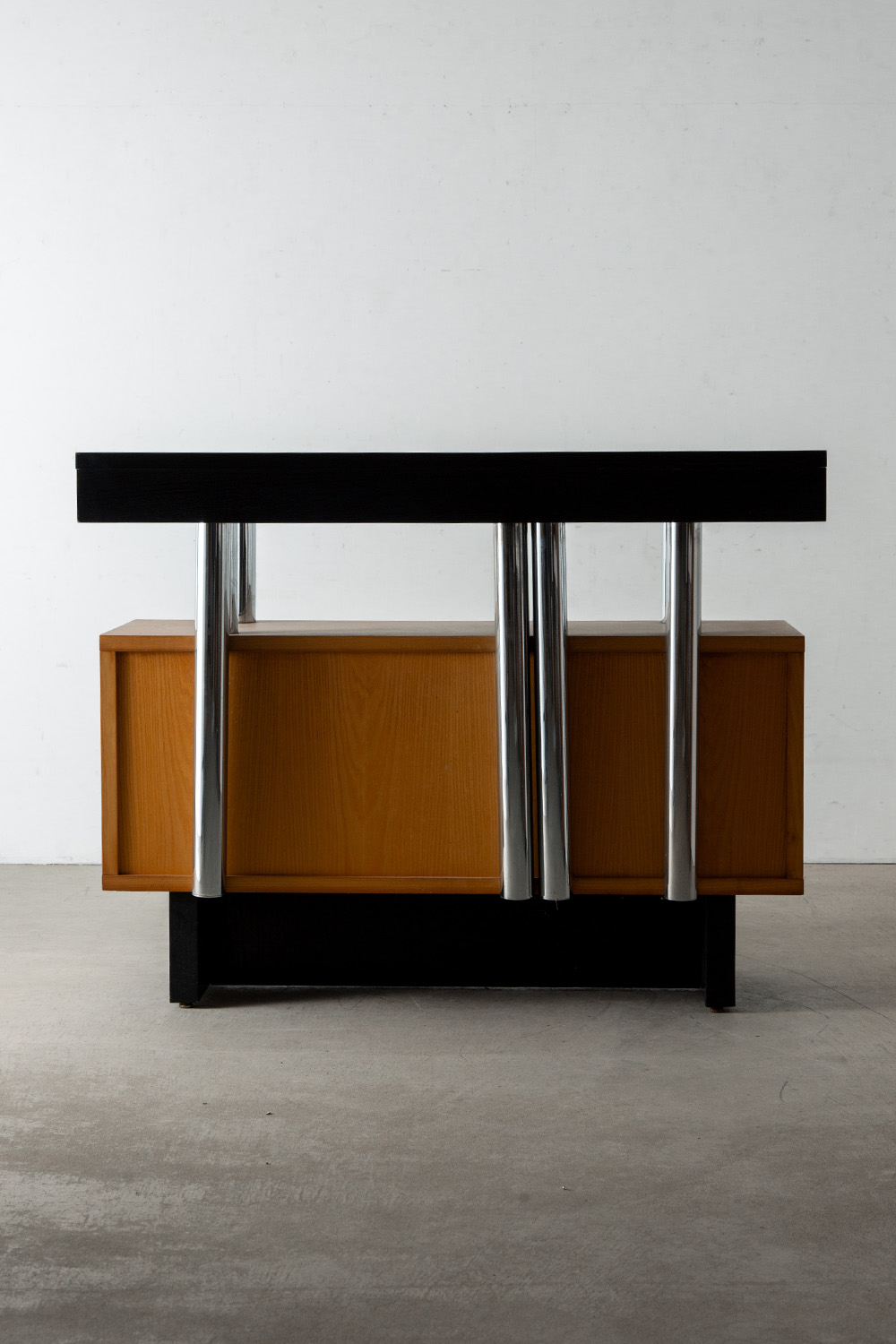 Bar Counter Table & Stool Set in Wood , Steel and Fabric