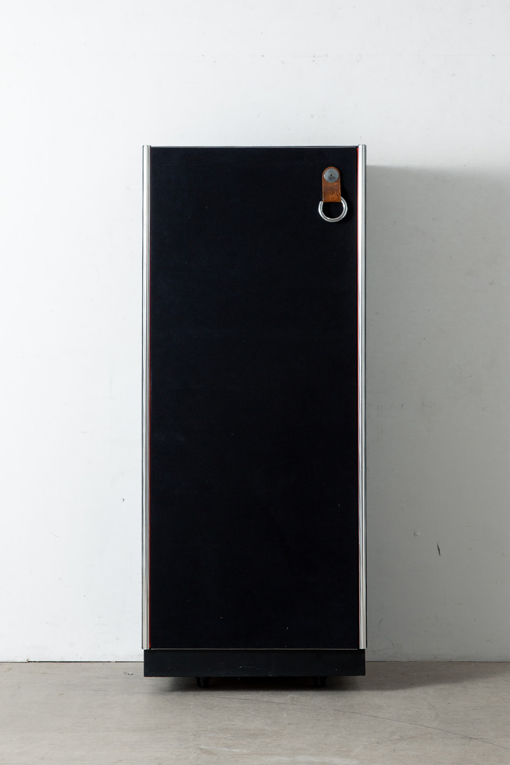 Cabinet by Guido Faleschini for 4 Mariani in Metal , Leather and Velvet