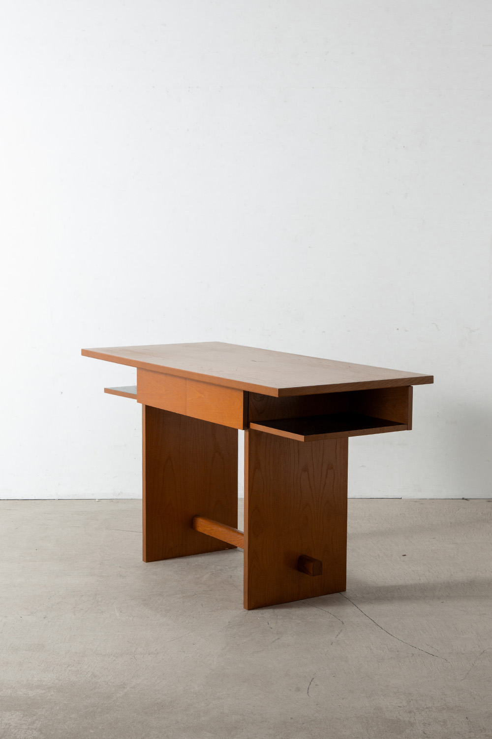 Desk & Chair Set in Wood and Fabric