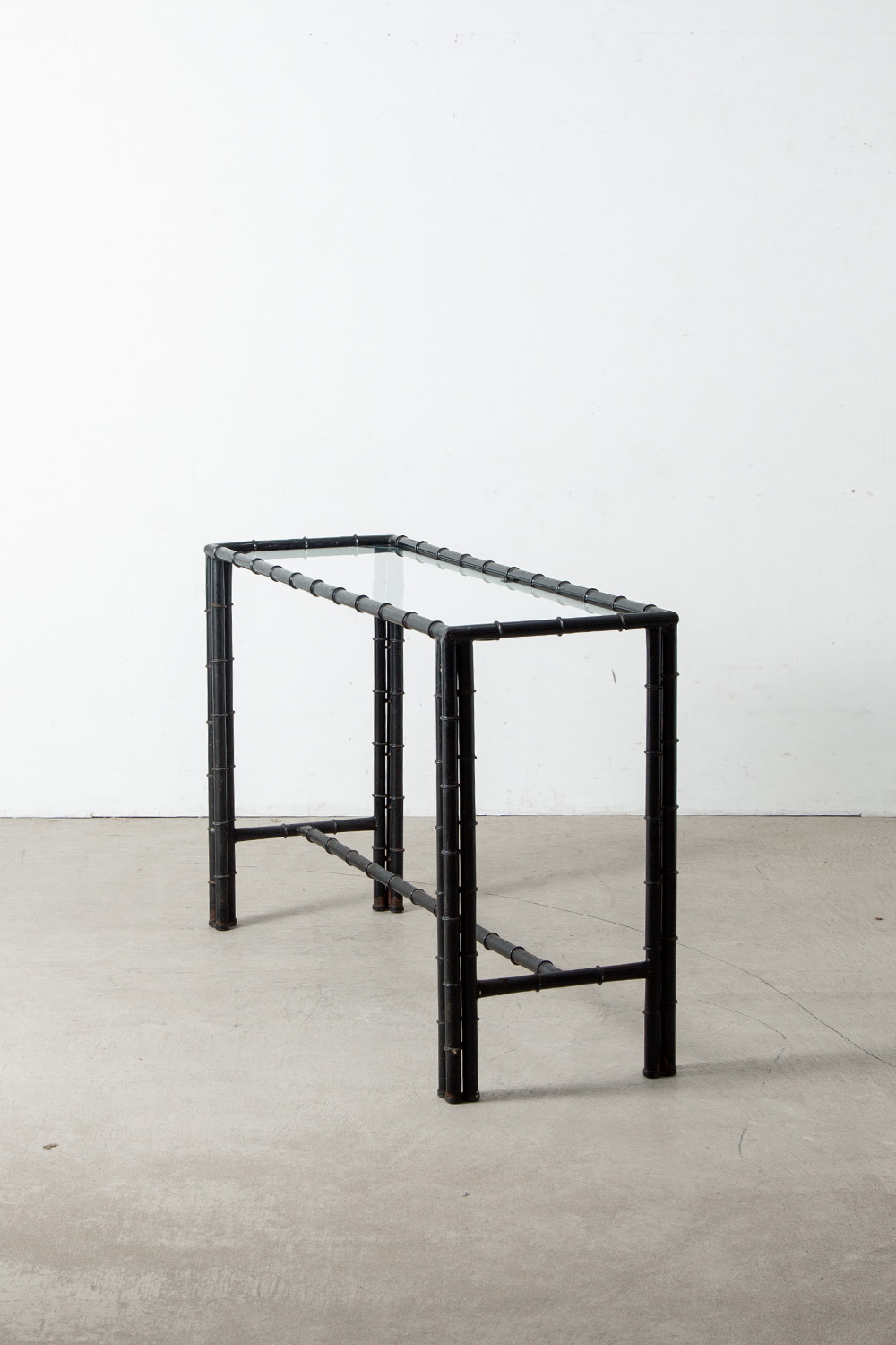 Console Table in Glass and Black