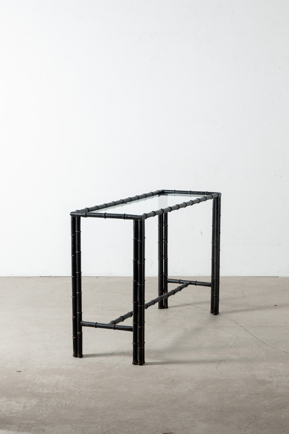 Console Table in Glass and Black