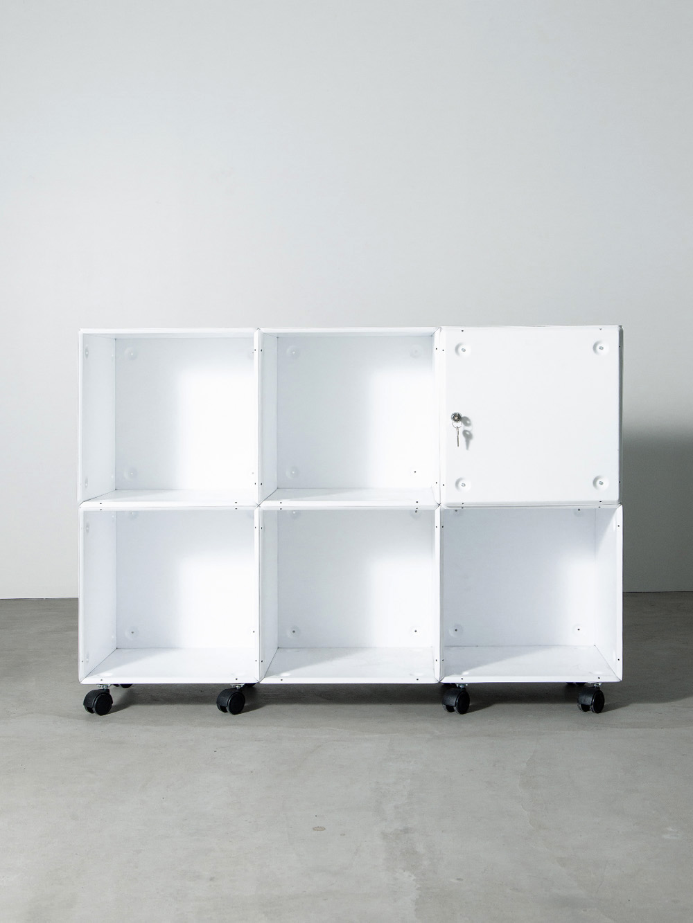 Box Storage System by Elio Martinelli for Martinelli Luce in Iron and White