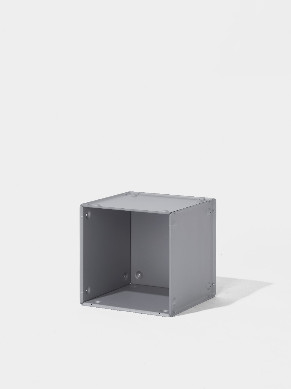 Box Storage System by Elio Martinelli for Martinelli Luce in Iron and White Grey