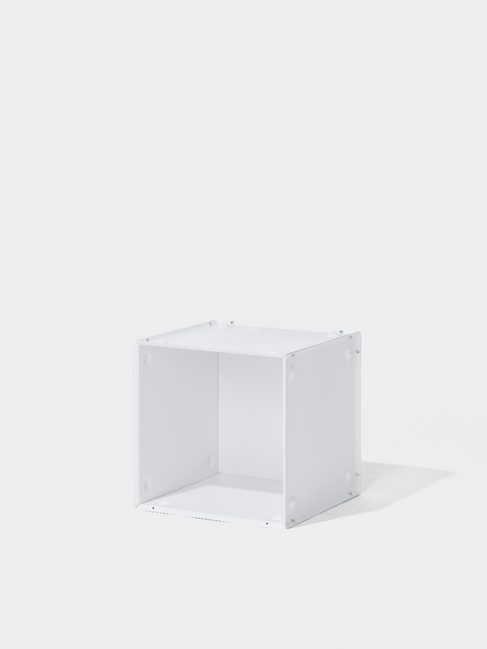 Box Storage System by Elio Martinelli for Martinelli Luce in Iron and White White