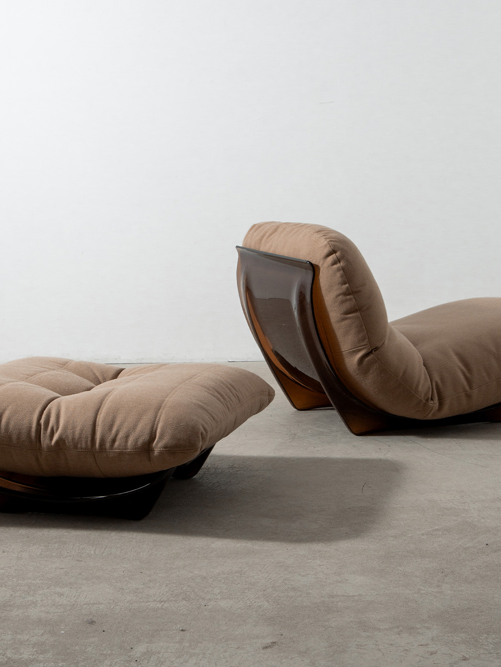 ‘Marsala’ Lounge Chair by Michel Ducaroy for Ligne Roset in Fabric and Acrylic