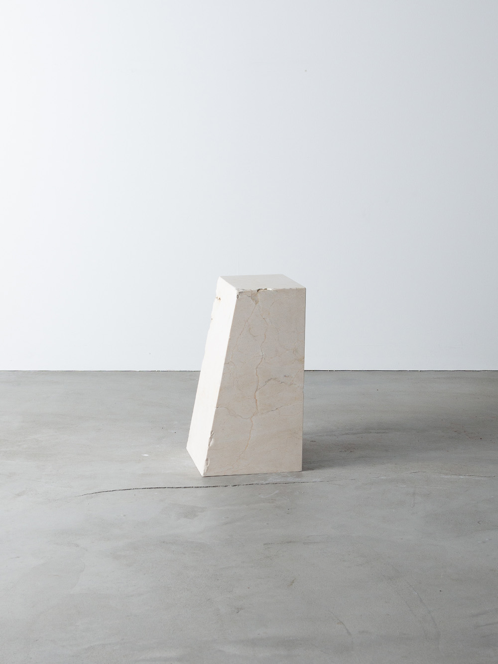 Side Table Y by AtMa inc. in Crema Marfil