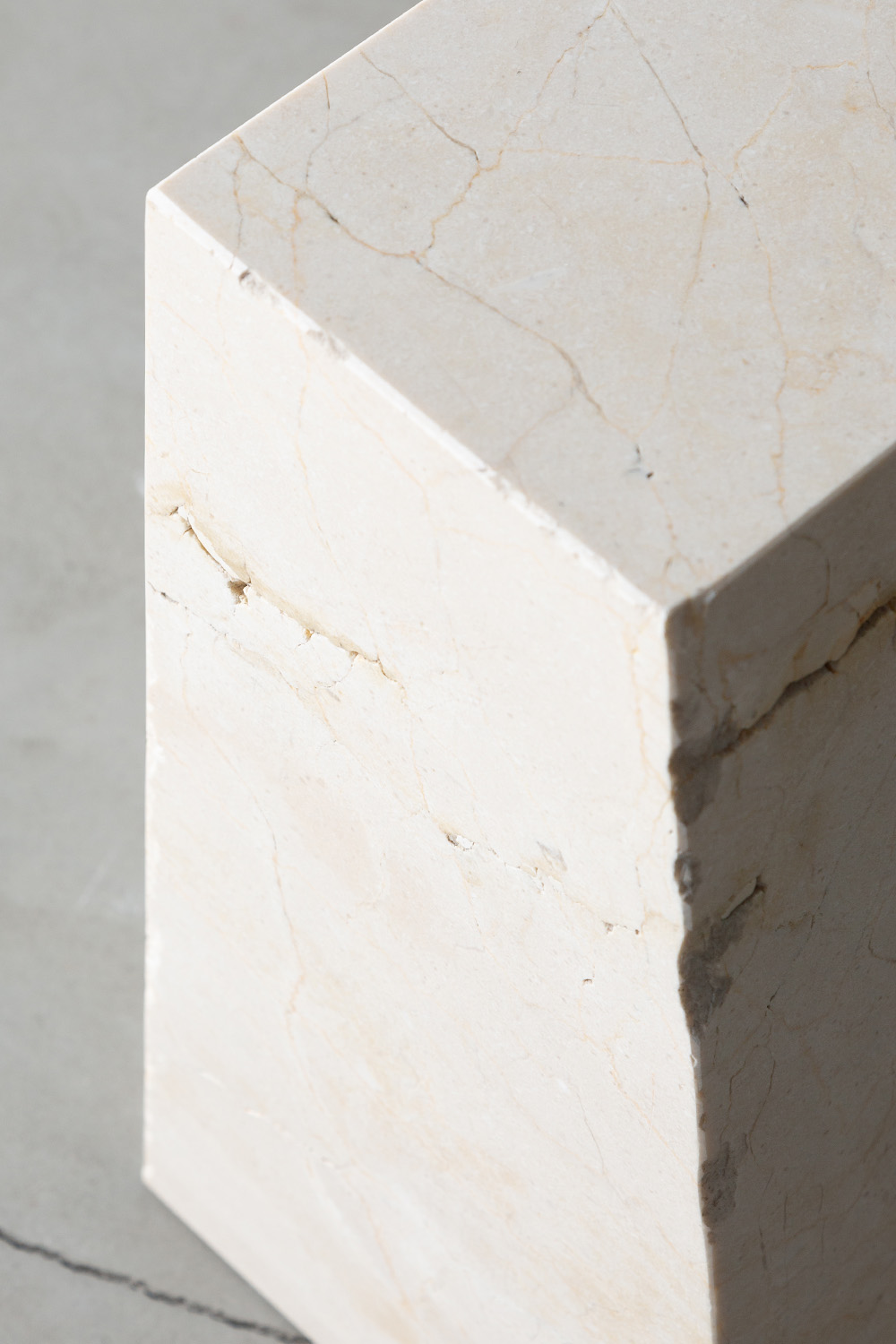 Side Table Y by AtMa inc. in Crema Marfil
