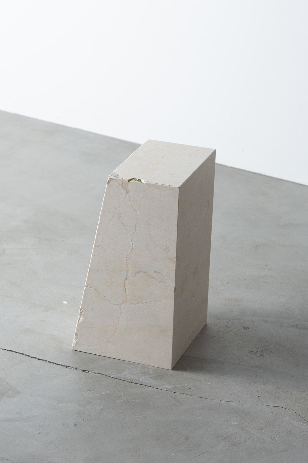 Side Table Y by AtMa inc. in Crema Marfil