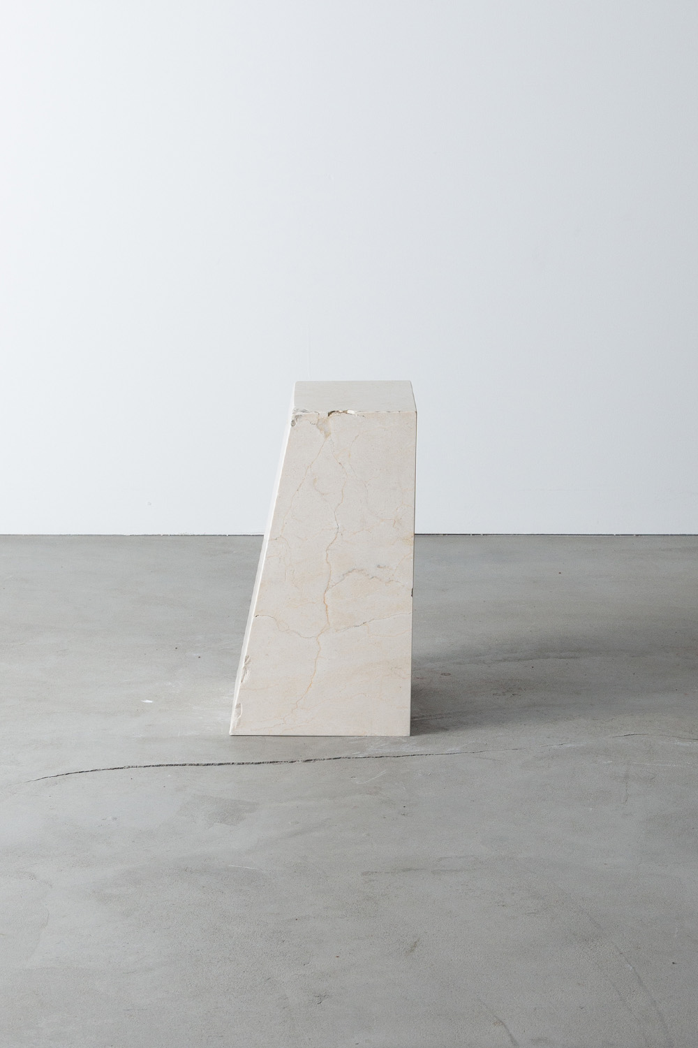 Side Table Y by AtMa inc. in Crema Marfil