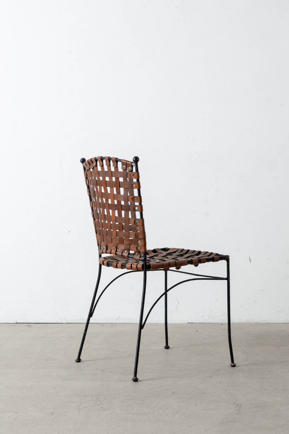 Dining Chair in Leather and Metal