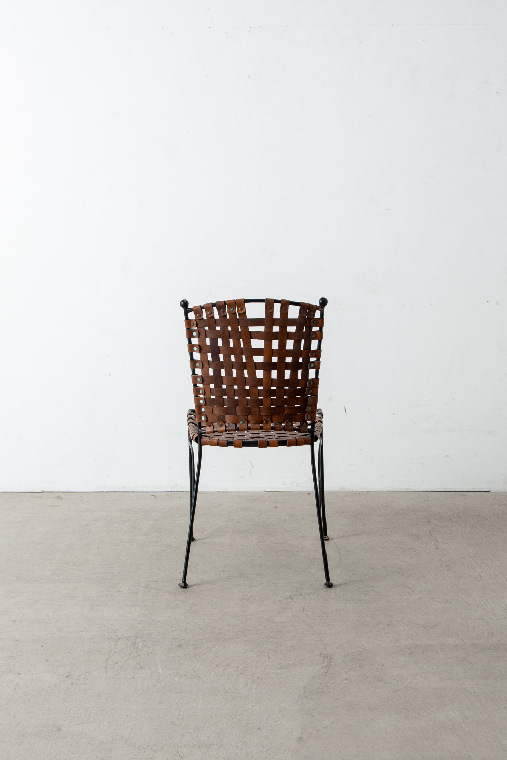 Dining Chair in Leather and Metal