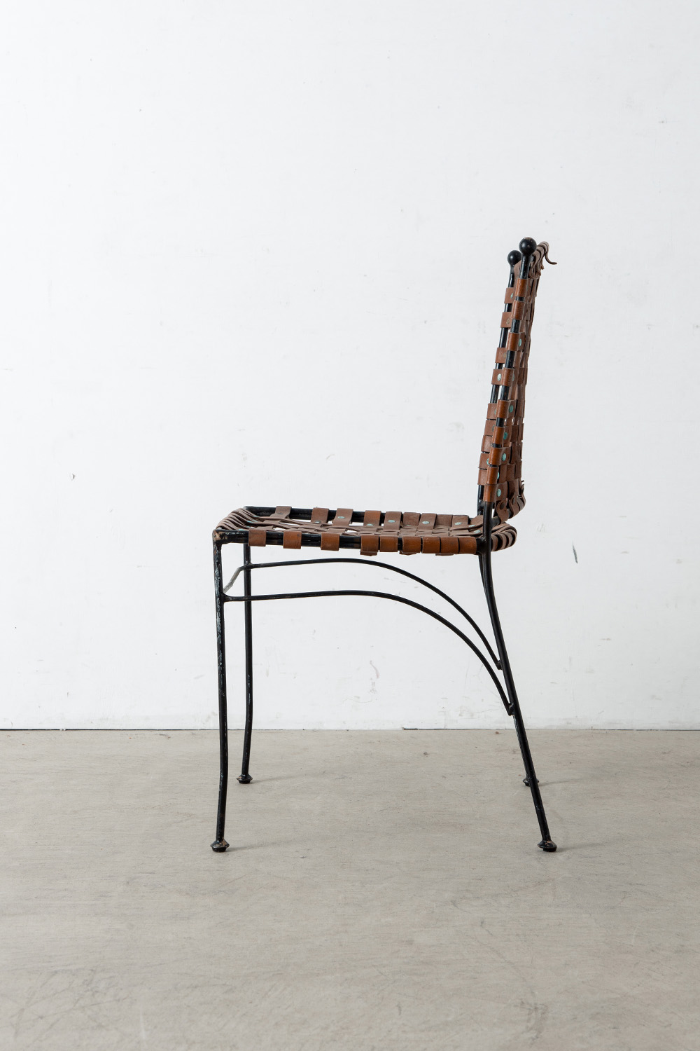 Dining Chair in Leather and Metal