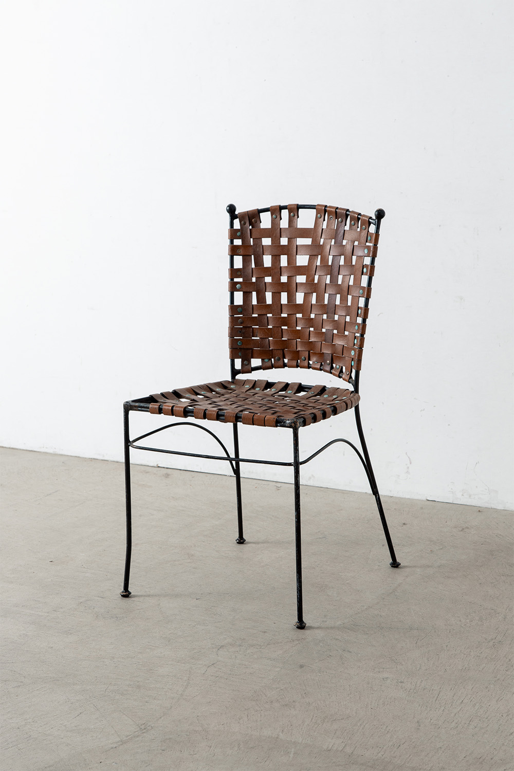 Dining Chair in Leather and Metal