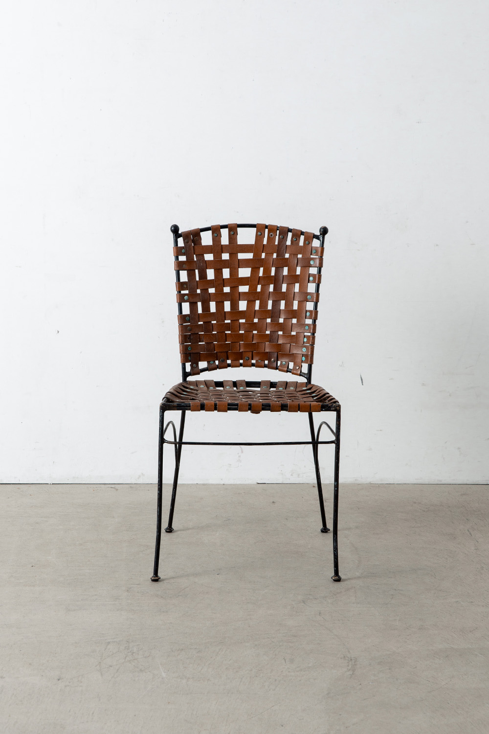 Dining Chair in Leather and Metal