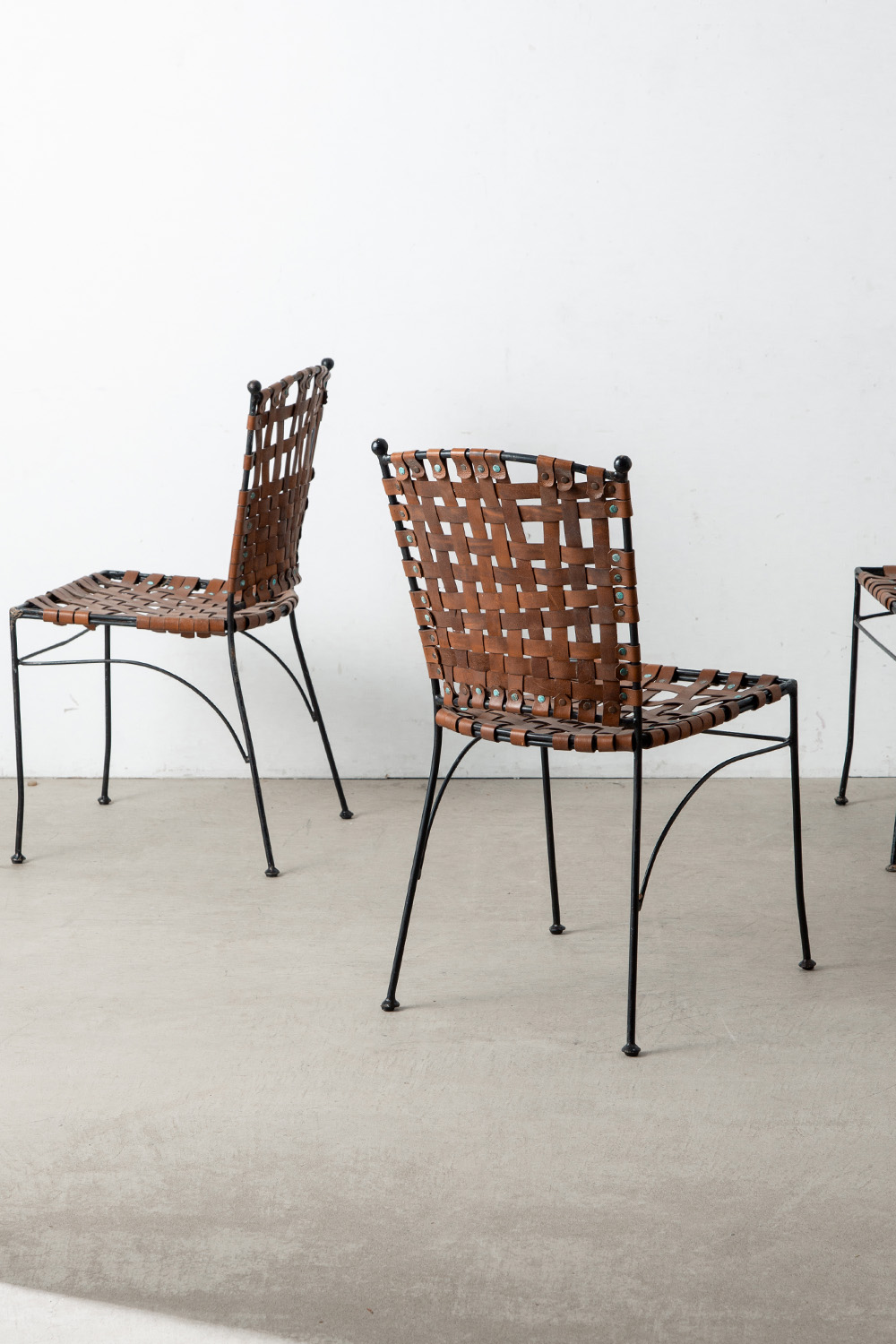 Dining Chair in Leather and Metal