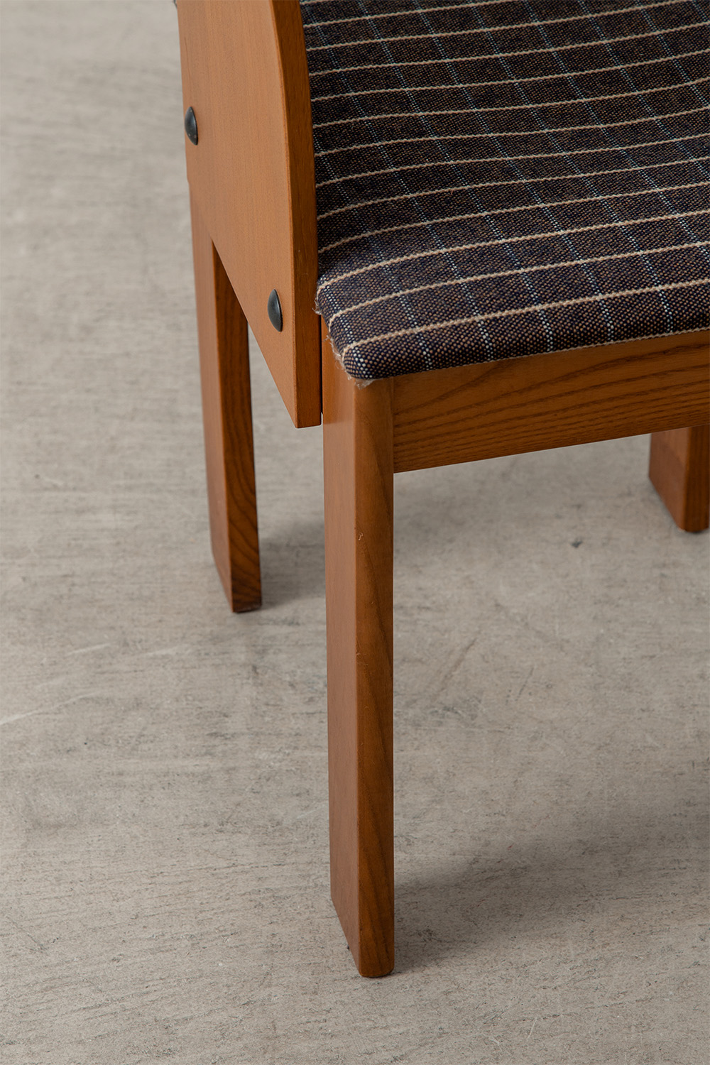 Desk & Chair Set in Wood and Fabric