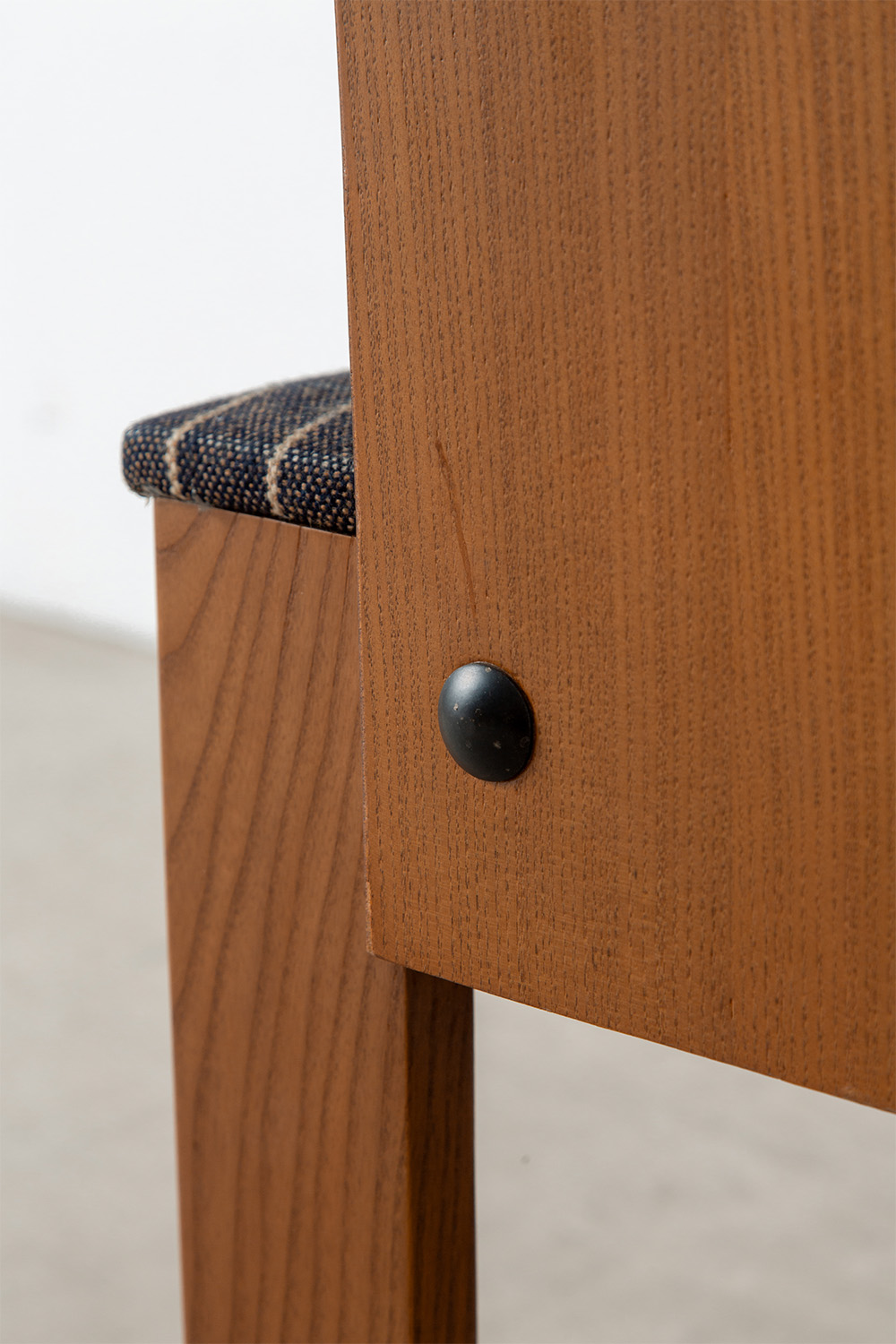 Desk & Chair Set in Wood and Fabric