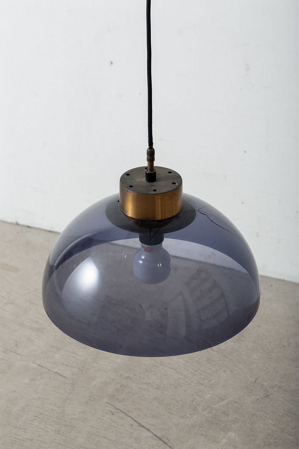 Wall Lamp in Brass , Leather and Plastic