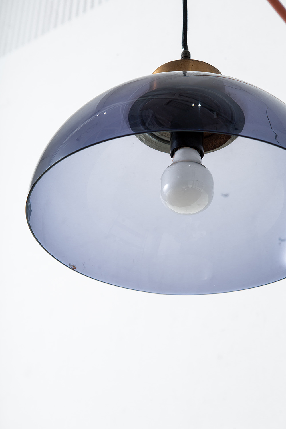 Wall Lamp in Brass , Leather and Plastic