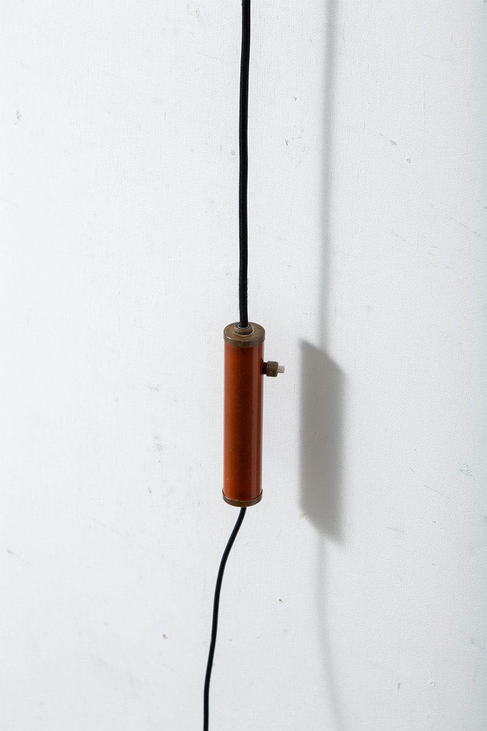 Wall Lamp in Brass , Leather and Plastic