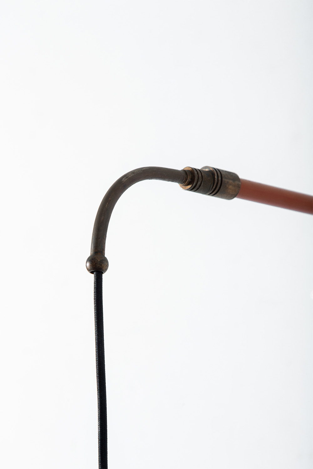 Wall Lamp in Brass , Leather and Plastic