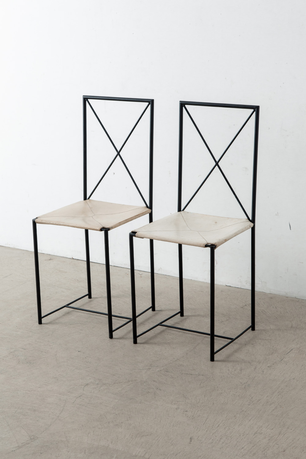 ‘Moka’ Chair by Mario Asnago & Claudio Vender for Flexform in Metal and Leather