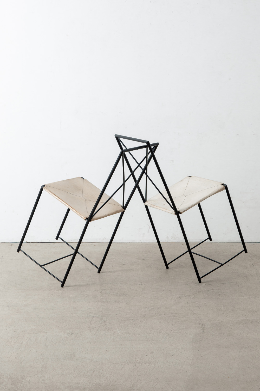 ‘Moka’ Chair by Mario Asnago & Claudio Vender for Flexform in Metal and Leather