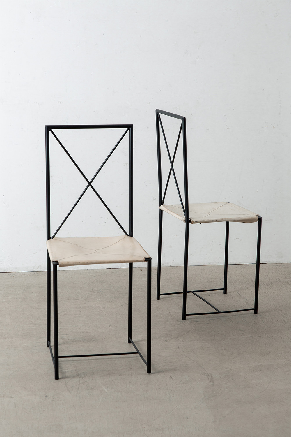 ‘Moka’ Chair by Mario Asnago & Claudio Vender for Flexform in Metal and Leather
