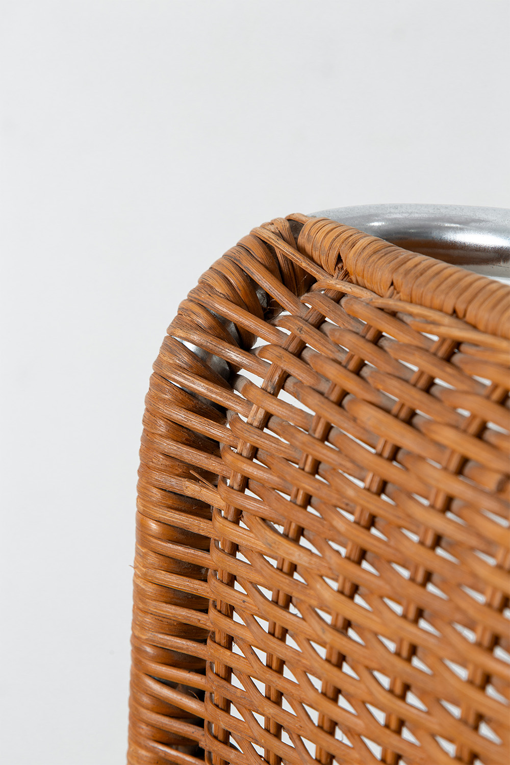 ‘MR10’ Chair by Mies van der Rohe in Chrome and Rattan