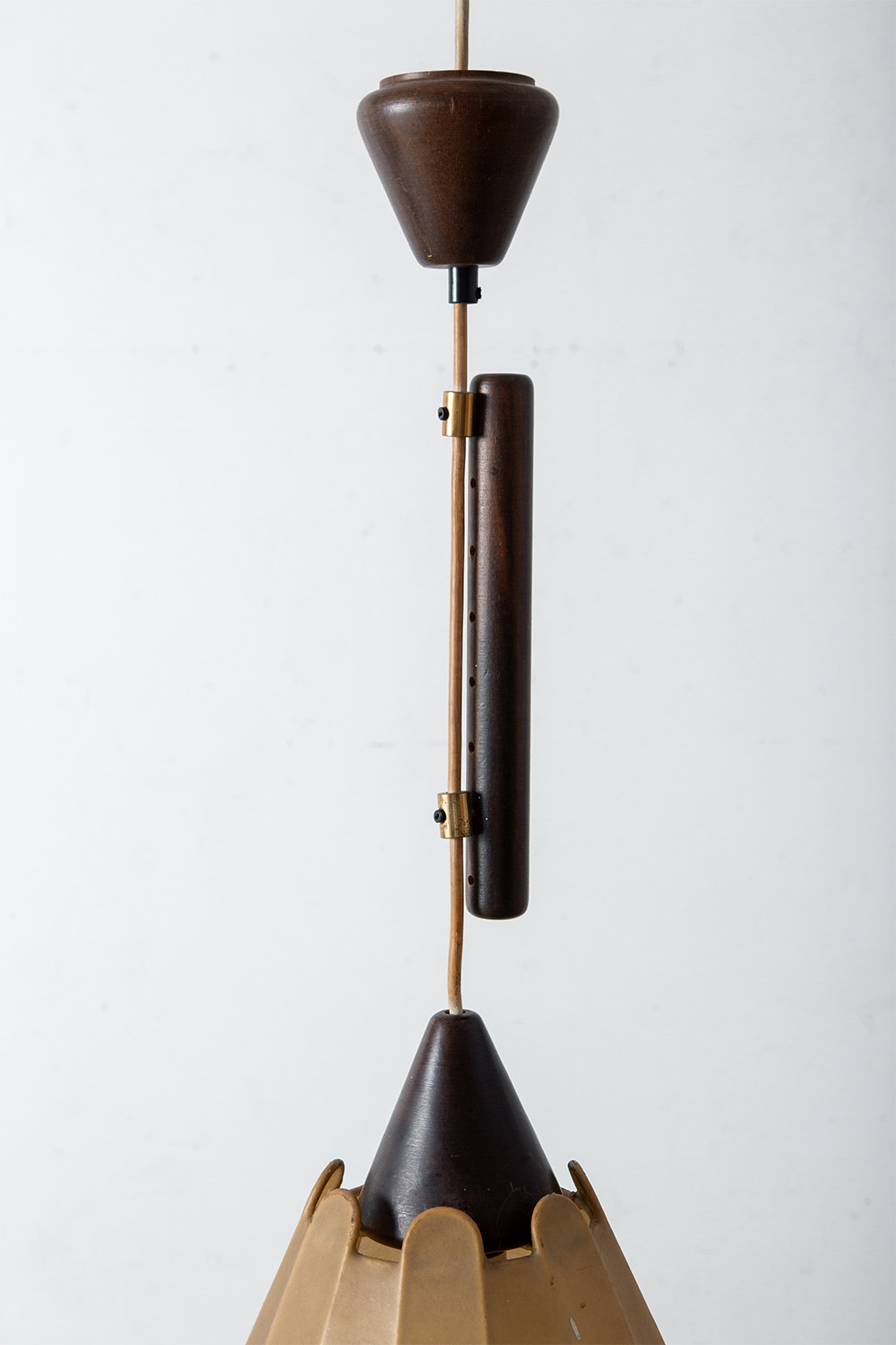 Cocoon Pendant Lamp in Wood and Resin