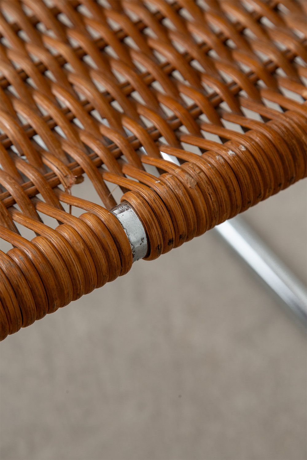 ‘MR10’ Chair by Mies van der Rohe in Chrome and Rattan